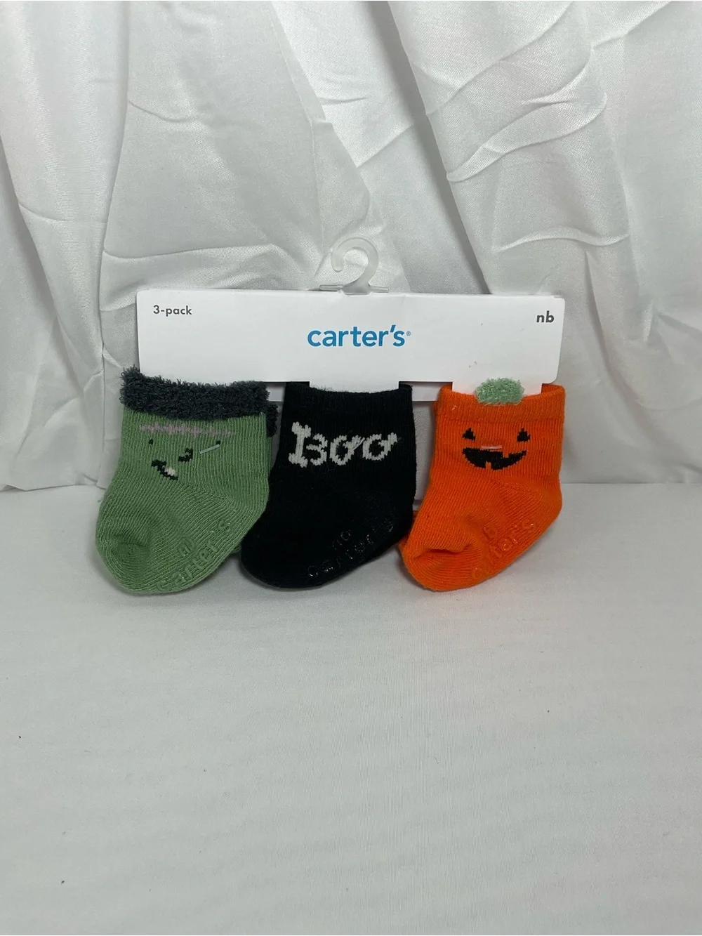 Carter's Halloween Baby Sock 3-Pack - Green, Black, Orange